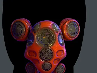 Gas mask helmet 3d model scifi Low-poly Low-poly 3D model Low-poly 3D model