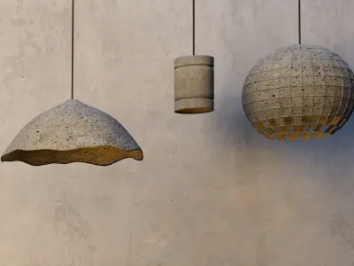 Lighting stone collection set02 Low-poly 3D model