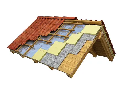 Insulated roof exploded view 3D model
