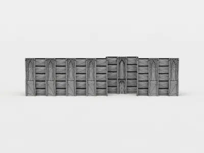 Temple room Low-poly 3D model