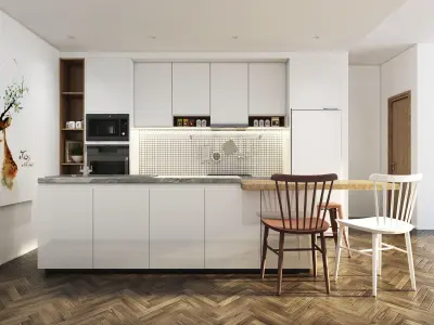 Kitchen Design 3D model 7