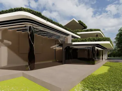 Futuristic Organic Villa - 3D Architectural Model 3D model