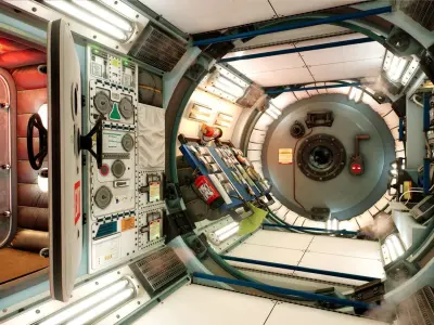 Generic Space Station Low-poly 3D model