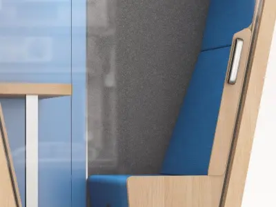 Office phone booth Low-poly 3D model