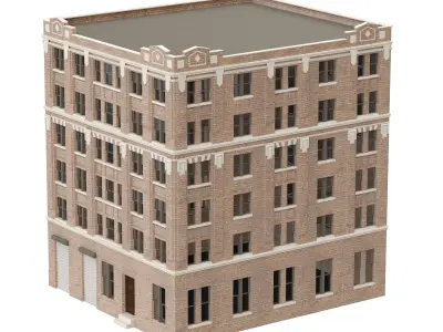 Old brick house 2 from New York 3D model