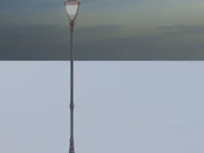 3D STREET LAMP SET Low-poly 3D model