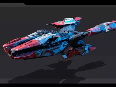 STARSHIPS - Pack06 Low-poly 3D model