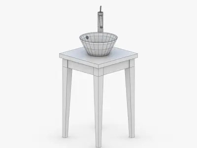 1591 - Sink Low-poly 3D model