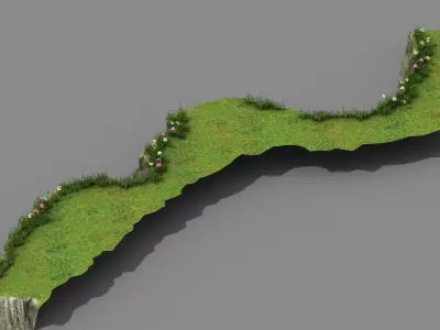 Explore the mountains - hillside - mountain road 3 3D model