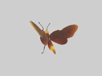 Firefly glowing model Low-poly 3D model