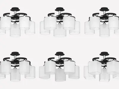 Chandelier set in high-tech style 3D model