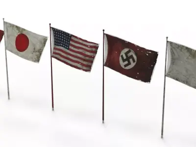 Lowpoly Pack - flag Low-poly 3D model