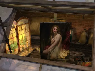 Atelier in the attic 3D model