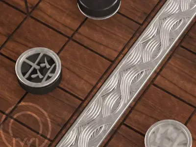 Chess Chinese XiangQi - international guide symbols 3D model