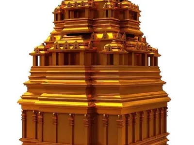 Hindu temple 3D model
