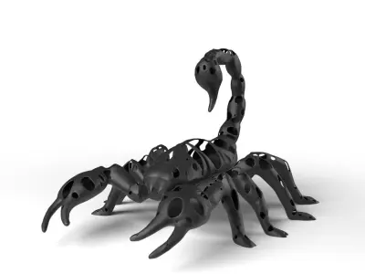 Scorpion Dust Voronoi Low-poly 3D model
