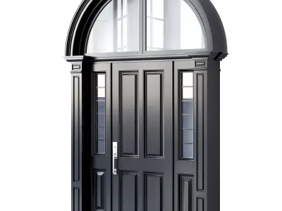 Classic Arched Entrance Door No14 A 3D model