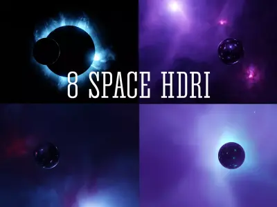 Space and cosmos HDRI Sci-fi 3D Model Collection Low-poly 3D model