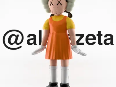  Kaws YOUNG HEE Squid Game Season 2 Textured Low-poly 3D model