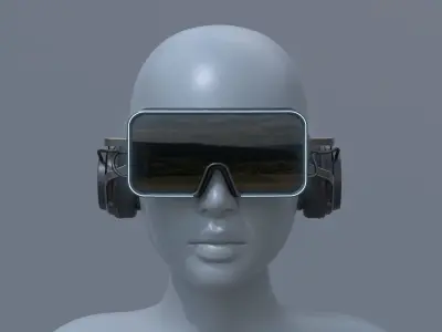 Sci Fi VR AR Headset Glasses 3D model