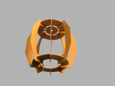 Simple Structure Stylish Home Chandelier Free low-poly 3D model