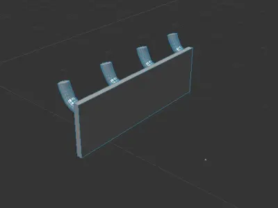 Double 4-Prong Peghook Free 3D model