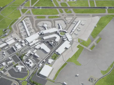 Dublin Airport Low-poly 3D model