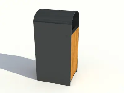 Park litter bin 02 3D model