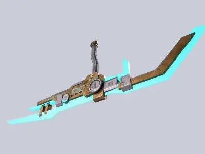 Sci fi elite chakram Low-poly 3D model