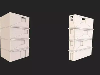House 09 Low-poly 3D model