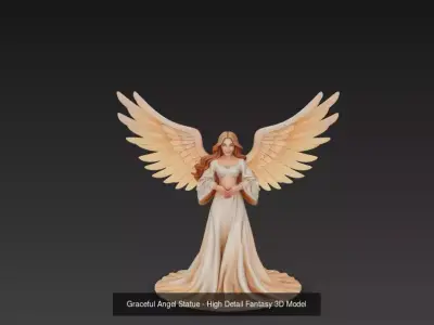 Heavenly Grace - Angel Sculpture Collection 3D Model Pack