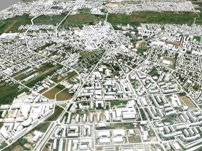 Cityscape  Biala Podlaska Poland 3D model