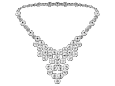 Oriental Necklace Low-poly 3D model