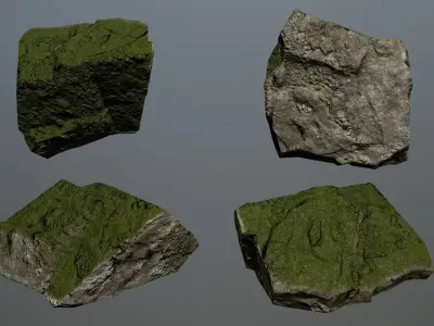 Rock Set 13 Low-poly 3D model