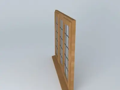 Wide triple window Free 3D model