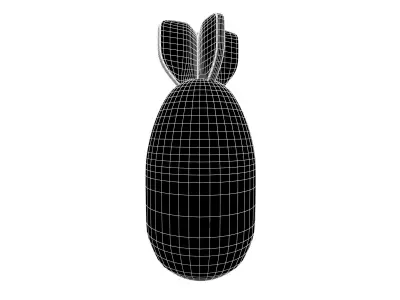 Nuclear Bomb v1 004 Low-poly 3D model