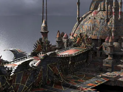 Red Dragon Temple  3D model