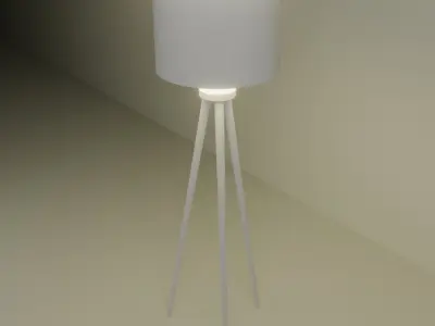 Modern Tripod Floor Lamp AR Low-poly 3D model