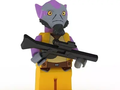 LEGO Minfigure Zeb Orrelios 3D model