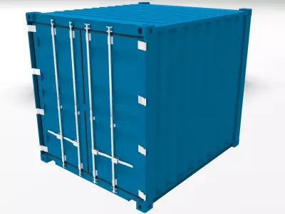 10GP Shipping Container 3D model