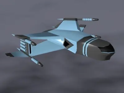 Lowpoly spaceship concepts 3D Model Pack