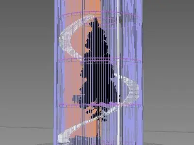 Glass lounge Low-poly 3D model