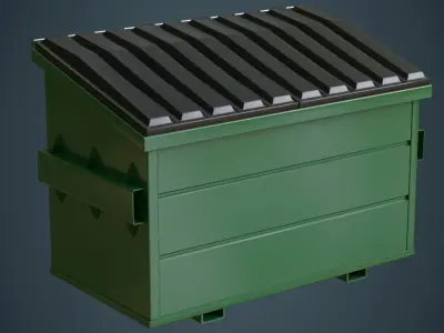 Dumpster 3A Low-poly 3D model