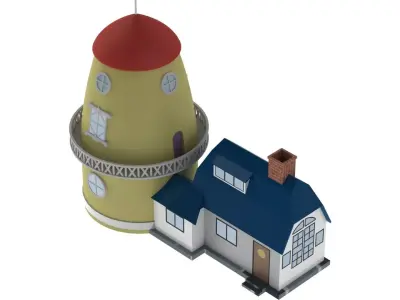 Flying House - House 3D model