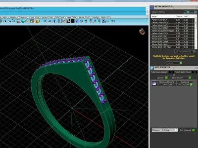 Solitaire Women Light Weight Band Ring 3D print model 45
