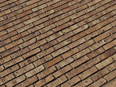Patterned Terracotta Brick Wall PBR Texture  Texture