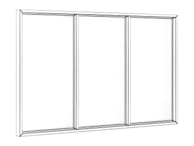 Black Metal Window 3100mm x 1880mm 3D model