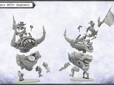 DeepCave Wrecking Team -UNIT- 28mm Miniatures 3D print model