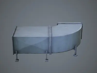 Air Conditioning Ducting HVAC Units Low-poly 3D model