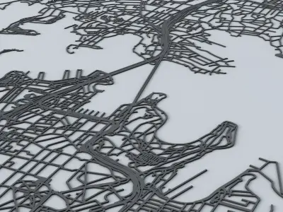 Sydney Road Network and Streets 3D model
